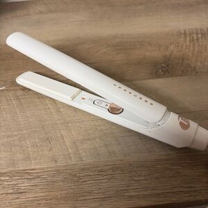 T3 White and Rose Gold Hair Straightener